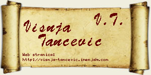 Višnja Tančević vizit kartica